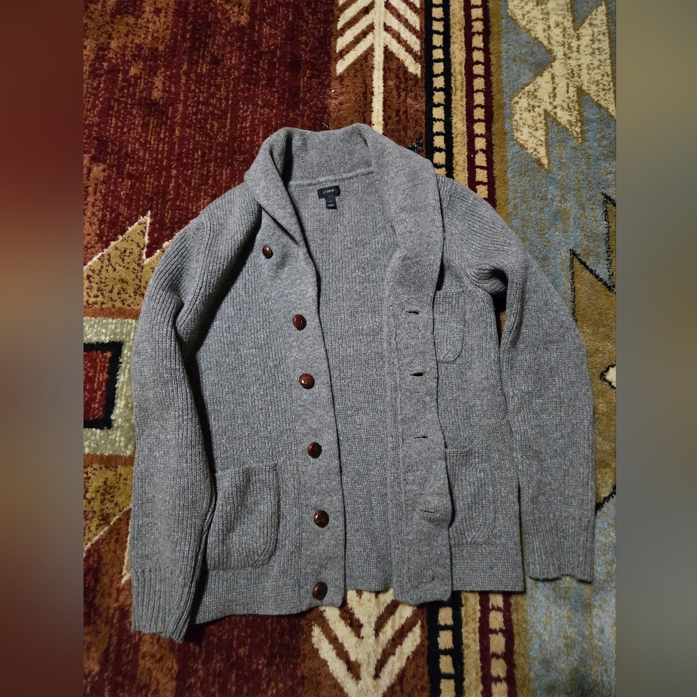 J. Crew grey cardigan